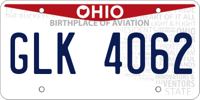 OH license plate GLK4062