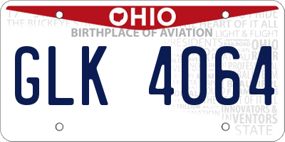 OH license plate GLK4064