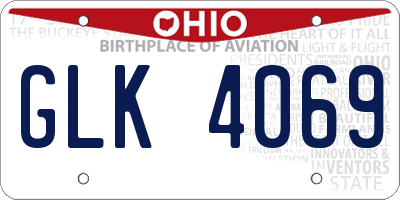 OH license plate GLK4069