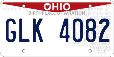 OH license plate GLK4082