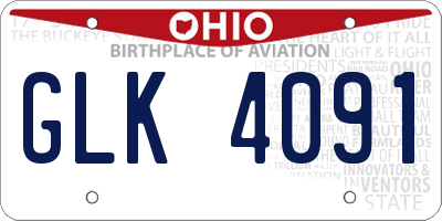 OH license plate GLK4091
