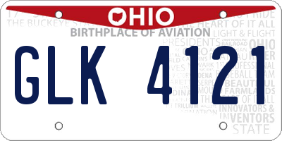 OH license plate GLK4121