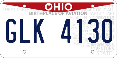 OH license plate GLK4130