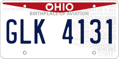 OH license plate GLK4131
