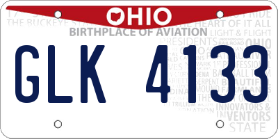 OH license plate GLK4133