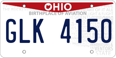 OH license plate GLK4150