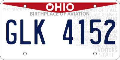 OH license plate GLK4152
