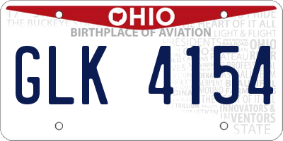 OH license plate GLK4154