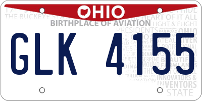 OH license plate GLK4155