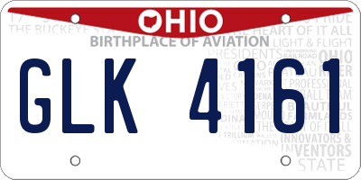 OH license plate GLK4161