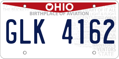 OH license plate GLK4162