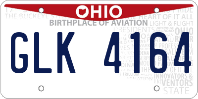OH license plate GLK4164