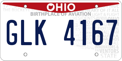 OH license plate GLK4167