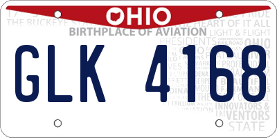 OH license plate GLK4168