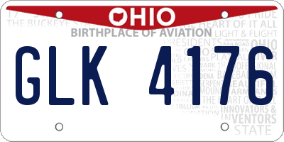 OH license plate GLK4176