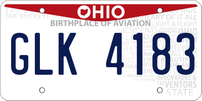 OH license plate GLK4183