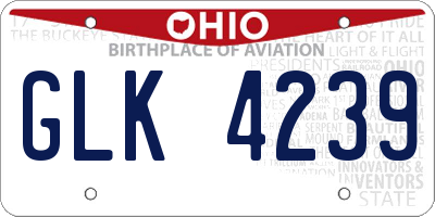 OH license plate GLK4239