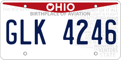 OH license plate GLK4246