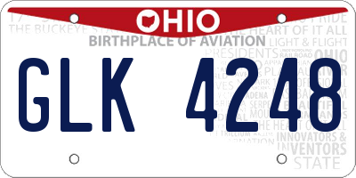 OH license plate GLK4248