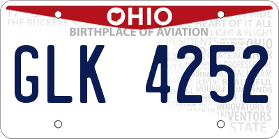 OH license plate GLK4252