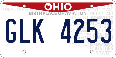 OH license plate GLK4253
