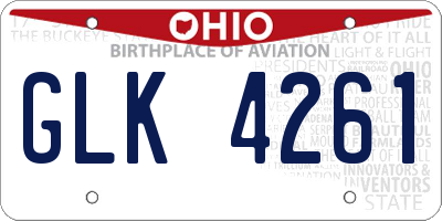 OH license plate GLK4261