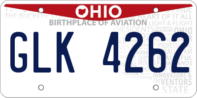 OH license plate GLK4262