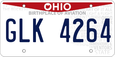 OH license plate GLK4264