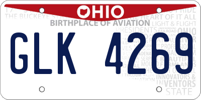 OH license plate GLK4269