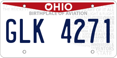 OH license plate GLK4271