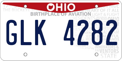 OH license plate GLK4282