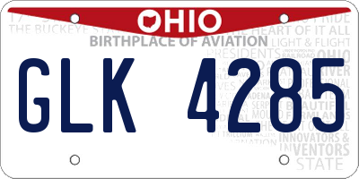 OH license plate GLK4285