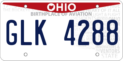 OH license plate GLK4288