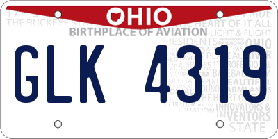 OH license plate GLK4319