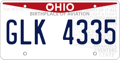OH license plate GLK4335
