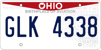 OH license plate GLK4338
