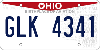 OH license plate GLK4341