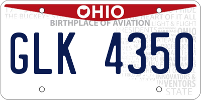 OH license plate GLK4350