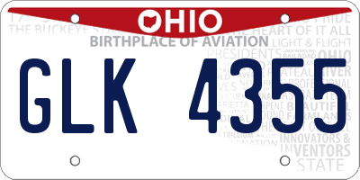 OH license plate GLK4355