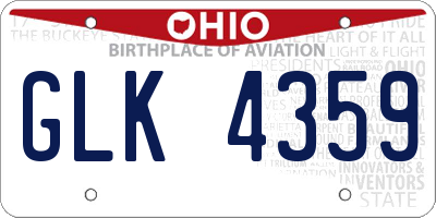 OH license plate GLK4359