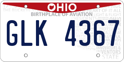OH license plate GLK4367