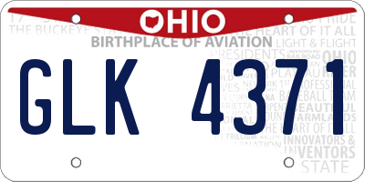 OH license plate GLK4371
