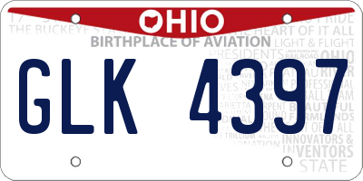 OH license plate GLK4397