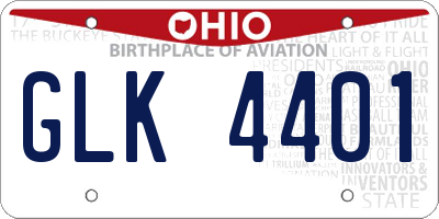OH license plate GLK4401