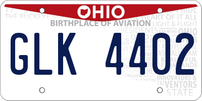 OH license plate GLK4402