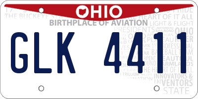 OH license plate GLK4411