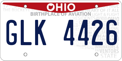 OH license plate GLK4426