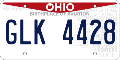 OH license plate GLK4428