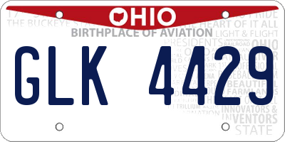 OH license plate GLK4429