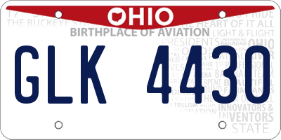 OH license plate GLK4430
